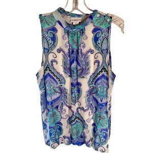 Liz Claiborne Blue Paisley Halter W Tie Size Petite Medium Worn by Actress on TV